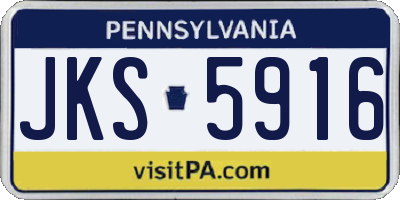PA license plate JKS5916