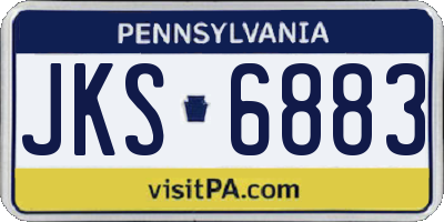 PA license plate JKS6883