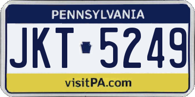 PA license plate JKT5249