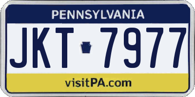 PA license plate JKT7977