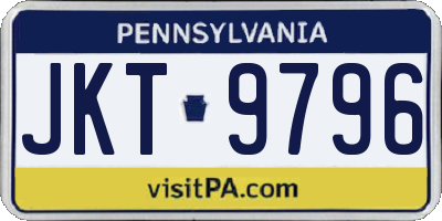 PA license plate JKT9796