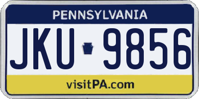 PA license plate JKU9856