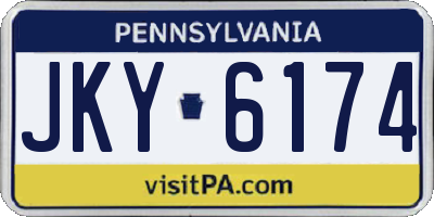 PA license plate JKY6174