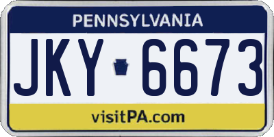 PA license plate JKY6673