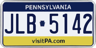 PA license plate JLB5142