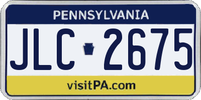 PA license plate JLC2675