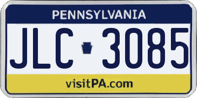 PA license plate JLC3085