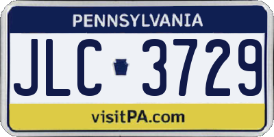 PA license plate JLC3729
