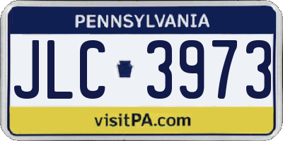 PA license plate JLC3973