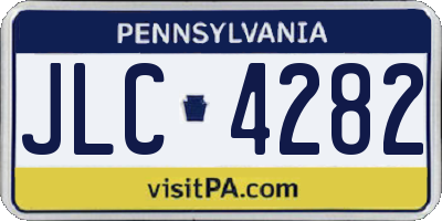 PA license plate JLC4282