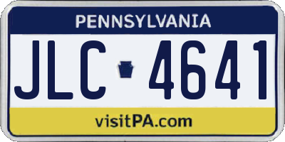 PA license plate JLC4641