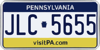 PA license plate JLC5655