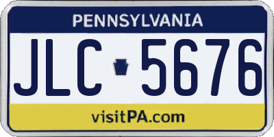 PA license plate JLC5676