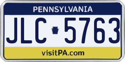 PA license plate JLC5763