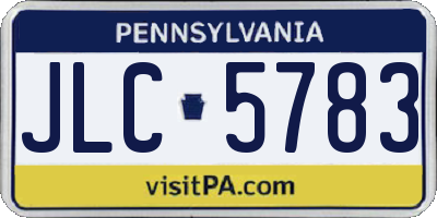 PA license plate JLC5783