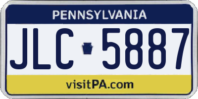 PA license plate JLC5887