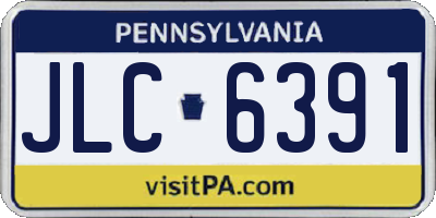 PA license plate JLC6391