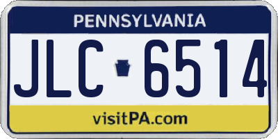 PA license plate JLC6514