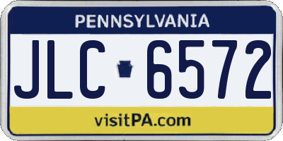 PA license plate JLC6572