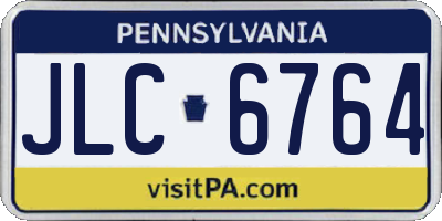 PA license plate JLC6764