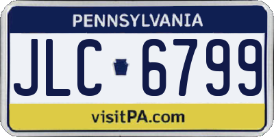 PA license plate JLC6799