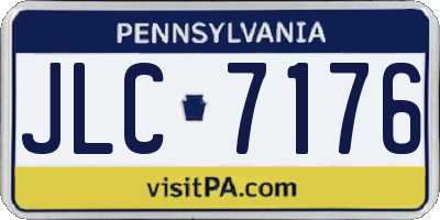 PA license plate JLC7176
