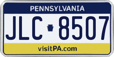 PA license plate JLC8507