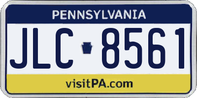 PA license plate JLC8561