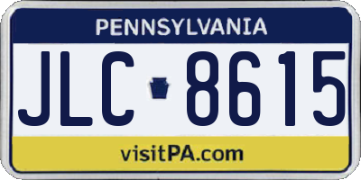 PA license plate JLC8615