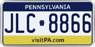 PA license plate JLC8866