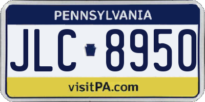 PA license plate JLC8950