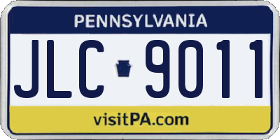 PA license plate JLC9011