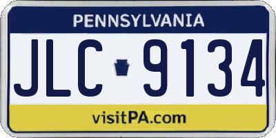 PA license plate JLC9134
