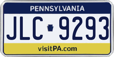 PA license plate JLC9293