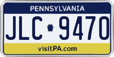 PA license plate JLC9470