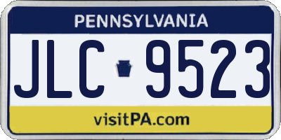PA license plate JLC9523