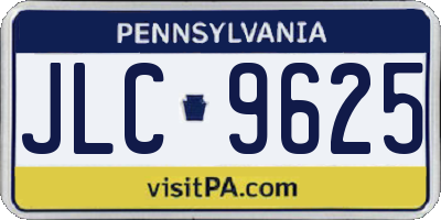 PA license plate JLC9625