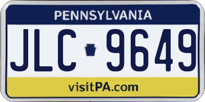 PA license plate JLC9649