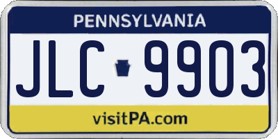 PA license plate JLC9903