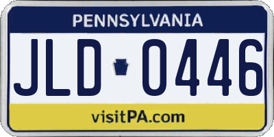 PA license plate JLD0446