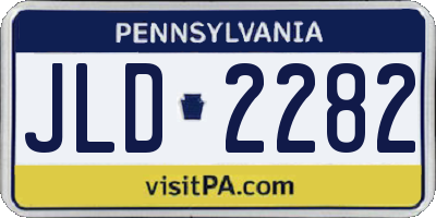 PA license plate JLD2282