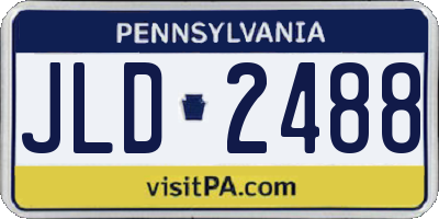 PA license plate JLD2488