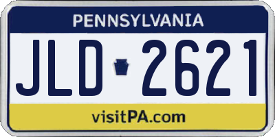 PA license plate JLD2621
