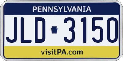 PA license plate JLD3150