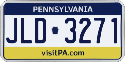 PA license plate JLD3271