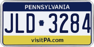 PA license plate JLD3284