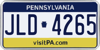 PA license plate JLD4265