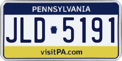 PA license plate JLD5191