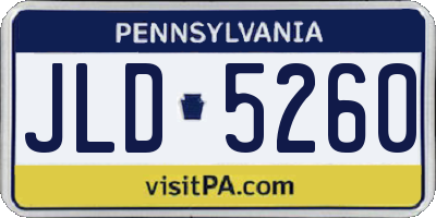 PA license plate JLD5260