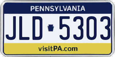 PA license plate JLD5303